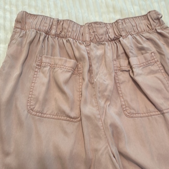 Joie 100% lyocell blush pale pink wide leg elastic waist pant w pockets large - Picture 5 of 5